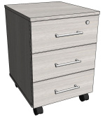 Тумба мобильная с 3 ящиками 400х450х560